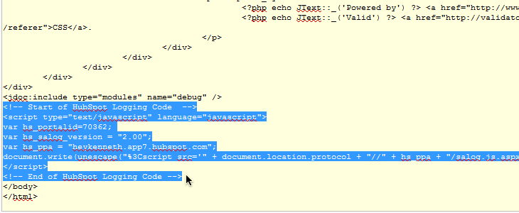 Joomla HTML